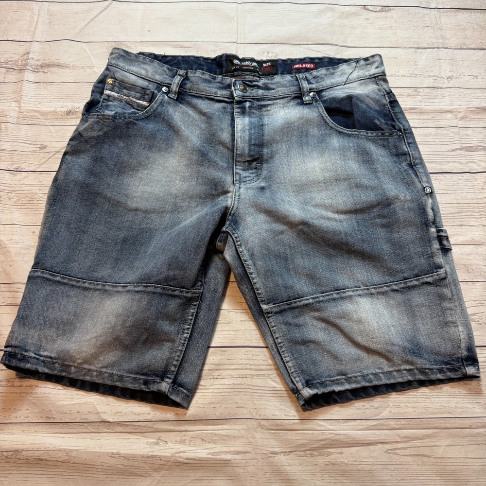 Vintage Y2K Ecko Unltd Baggy Denim Jean Shorts Relaxed Fit Men's Size 38x10